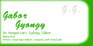 gabor gyongy business card