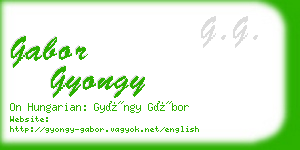 gabor gyongy business card